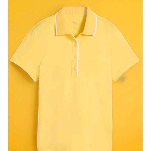 Puma X Dani Dazey Women's Cloudspun Bridges Golf Polo Yellow XS New CR50 NWT - Picture 1 of 4